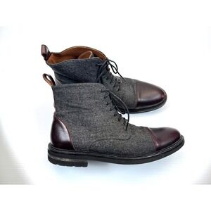 Taft Jack Boots Mens 43 US 10 EUC $349 Cap Toe Wool Leather Lace-up Comfort Gray